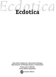 Cover of Ecdotica - 1825-5361