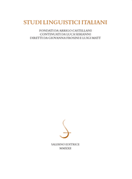 Copertina del fascicolo 1/2023 from journal Studi linguistici italiani